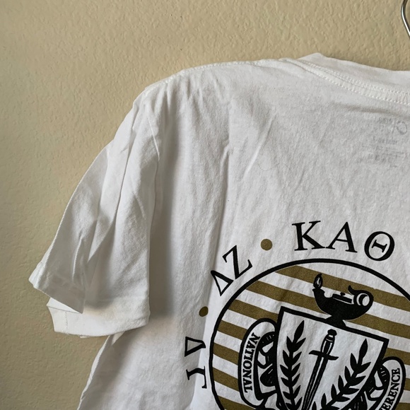 Kappa Alpha Theta Panhellenic Recruitment T-shirt size Small White Black Logos - Picture 11 of 14